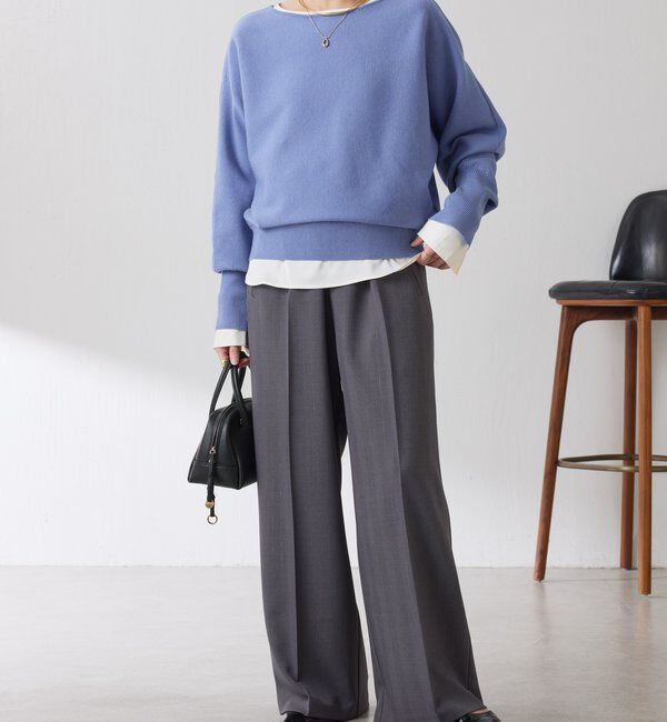  「サテンサイドドロストTブラウス」|シャツ・ブラウス|