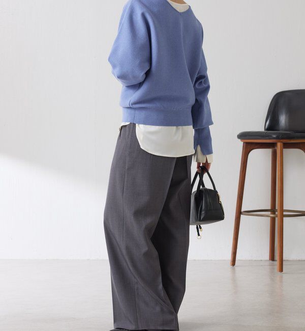  「サテンサイドドロストTブラウス」|シャツ・ブラウス|