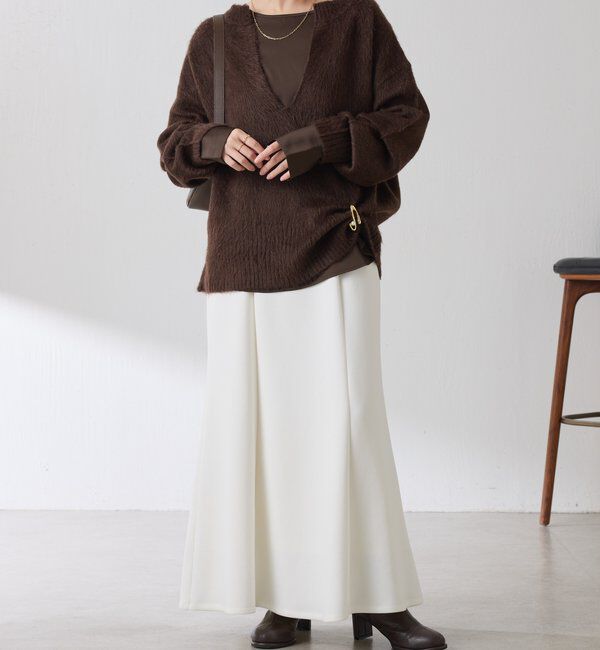  「サテンサイドドロストTブラウス」|シャツ・ブラウス|