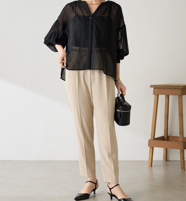  「ジャージスリムテーパードパンツ/セレモニー」|チノ|