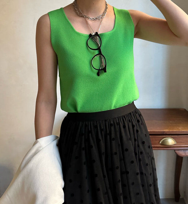  「スクエアニットタンク」|ニット・セーター|