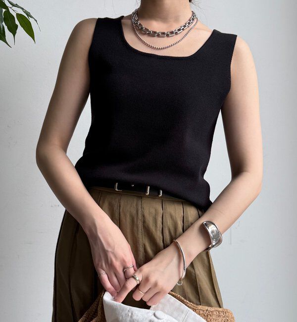  「スクエアニットタンク」|ニット・セーター|