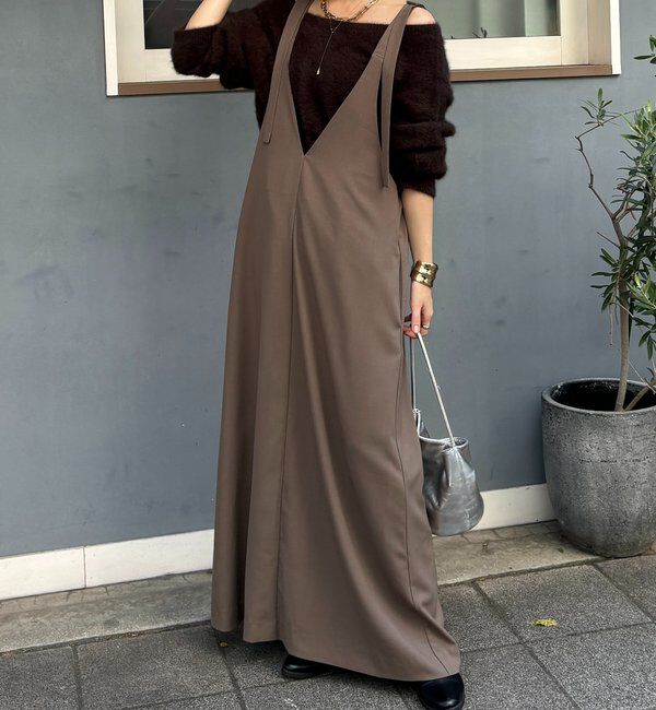  「【新色追加/前後2WAYで着られる】深Vワンピース」|ワンピース|