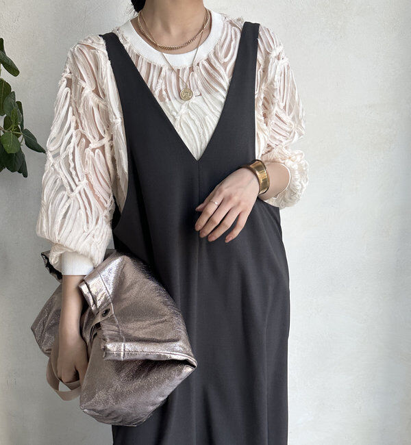  「【新色追加/前後2WAYで着られる】深Vワンピース」|ワンピース|