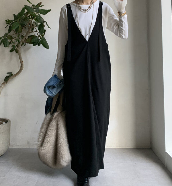  「【新色追加/前後2WAYで着られる】深Vワンピース」|ワンピース|