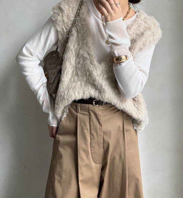  「【柔らかい着心地】袖シアーリブTEE」|Tシャツ・カットソー|