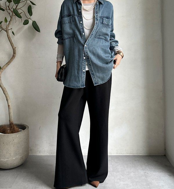  「【柔らかい着心地】袖シアーリブTEE」|Tシャツ・カットソー|