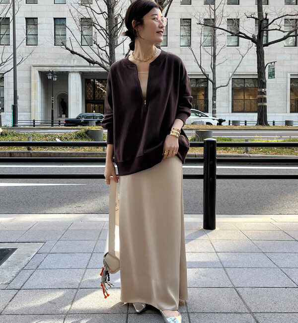  「【新色追加】【インフルエンサー OKOCHI企画】ハーフジップスウェット」|Tシャツ・カットソー|