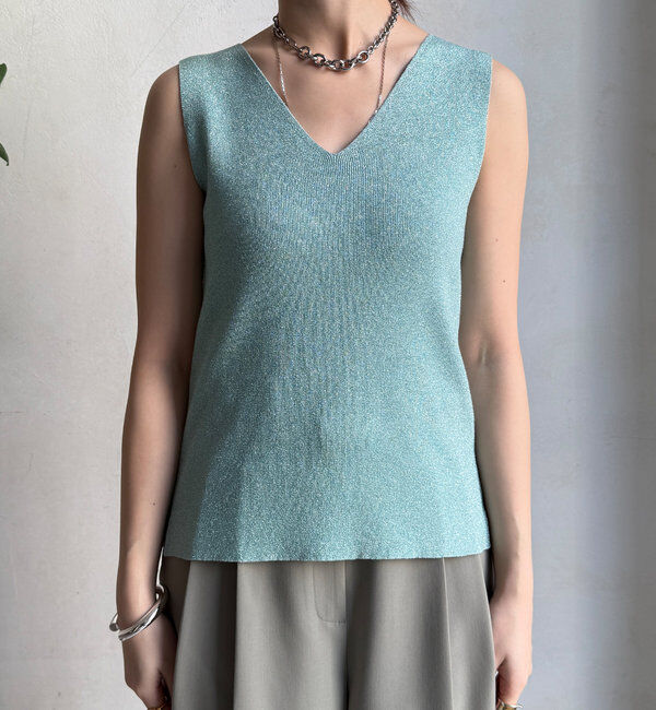  「前後2WAYラメニットタンク」|ニット・セーター|