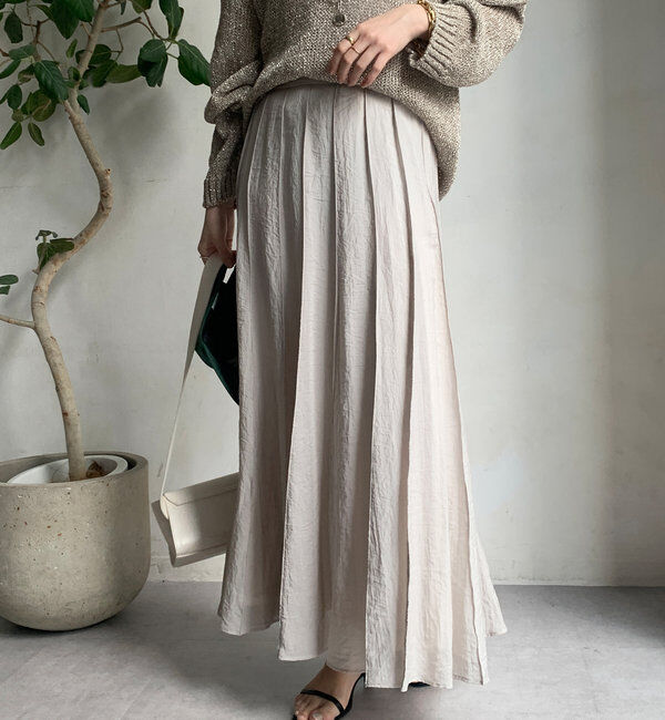  「シアーパネルプリーツスカート」|スカート|