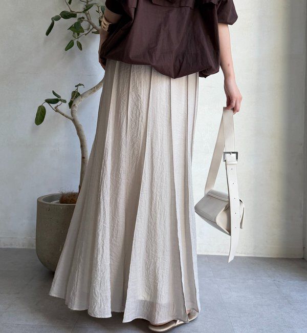  「シアーパネルプリーツスカート」|スカート|