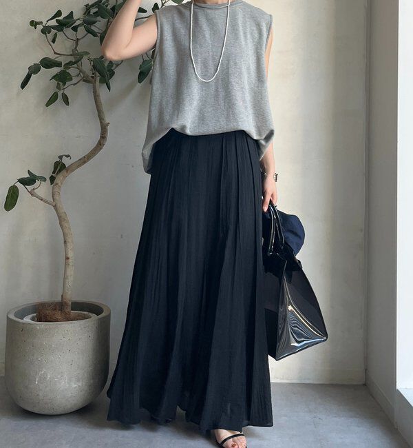  「シアーパネルプリーツスカート」|スカート|