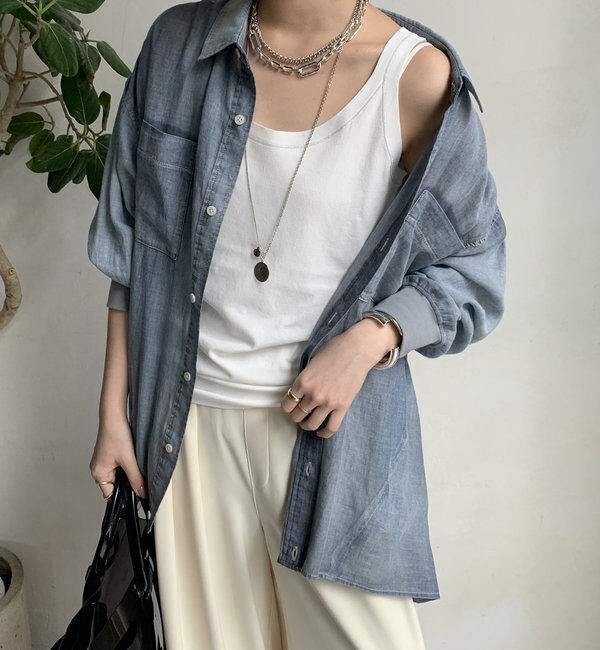  「ラメステッチキャミタンク」|Tシャツ・カットソー|