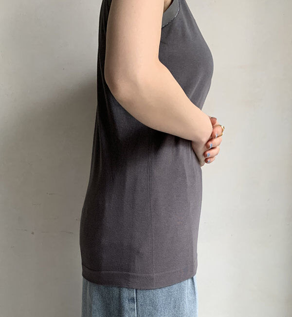  「ラメステッチキャミタンク」|Tシャツ・カットソー|