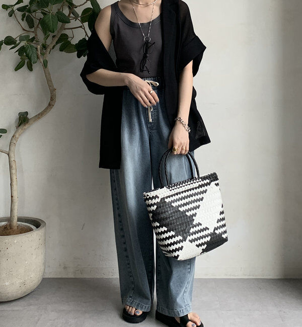  「ラメステッチキャミタンク」|Tシャツ・カットソー|