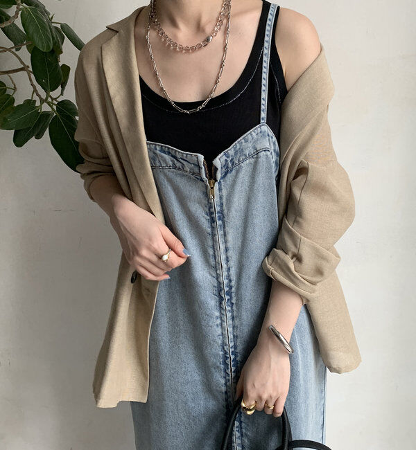  「ラメステッチキャミタンク」|Tシャツ・カットソー|