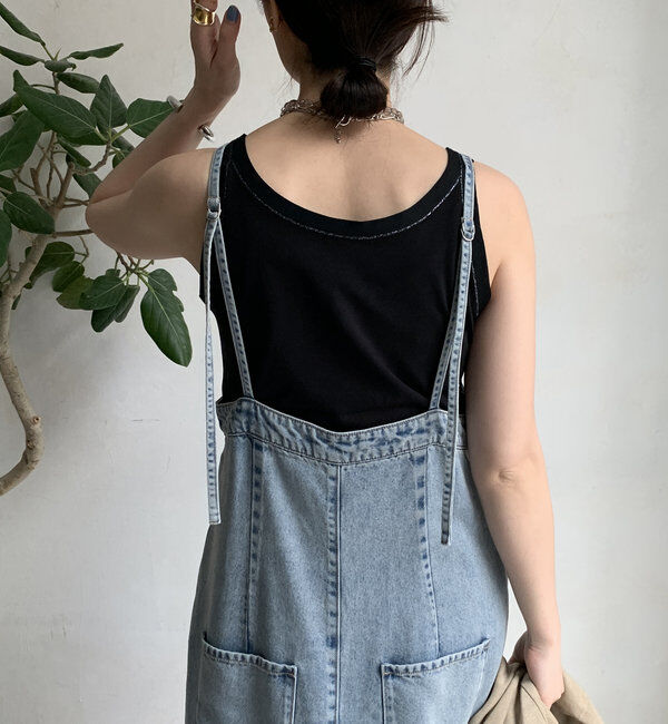  「ラメステッチキャミタンク」|Tシャツ・カットソー|