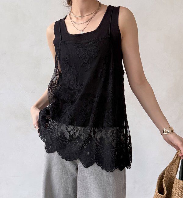 「スカラレースキャミ」|シャツ・ブラウス|