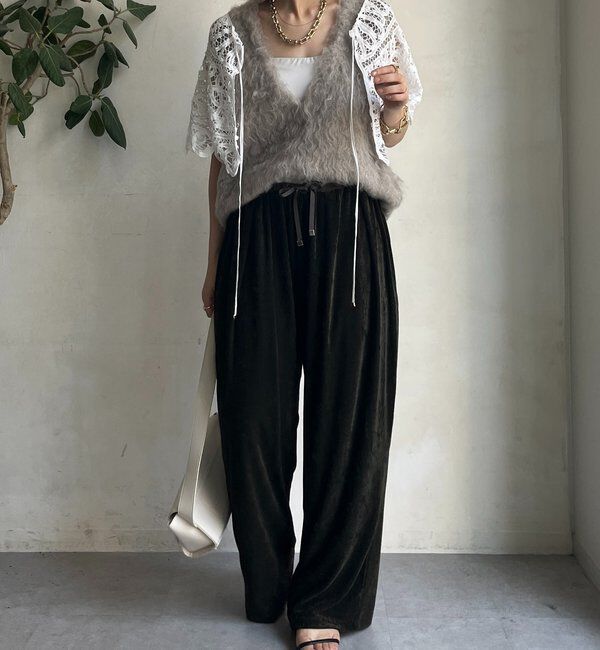  「【REI企画カラーあり】【前後2WAY】シャギーニットベスト」|ニット・セーター|