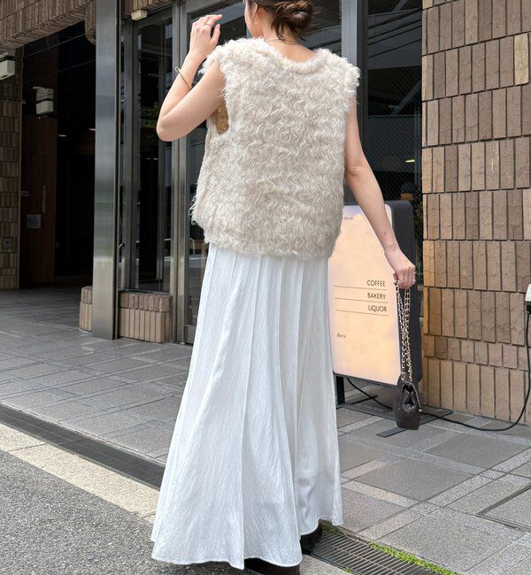  「【REI企画カラーあり】【前後2WAY】シャギーニットベスト」|ニット・セーター|