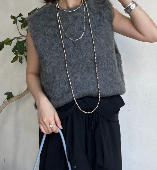  「【REI企画カラーあり】【前後2WAY】シャギーニットベスト」|ニット・セーター|