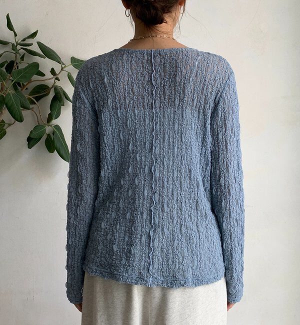  「リンクルフラワーシャーリングプルオーバー」|Tシャツ・カットソー|