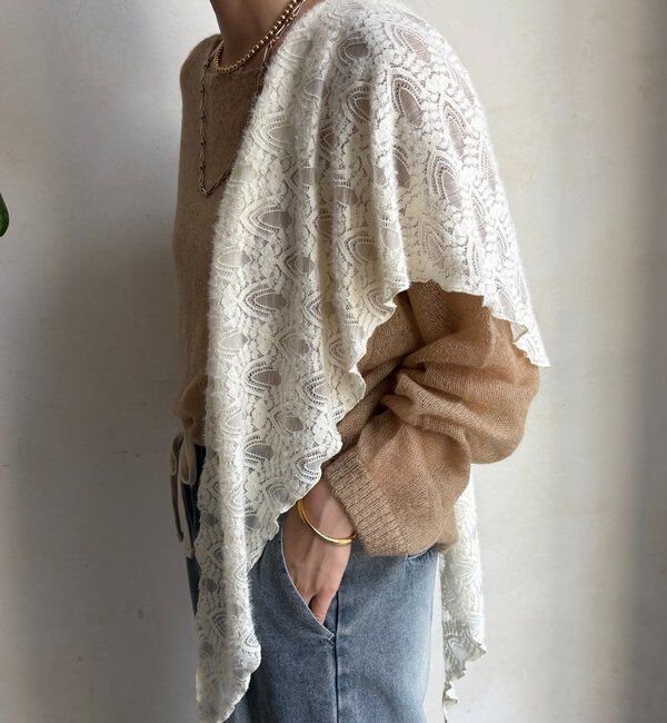  「起毛レースストール」|マフラー|