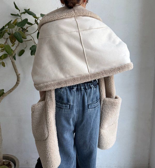  「ボアリバーシブルストール」|マフラー|