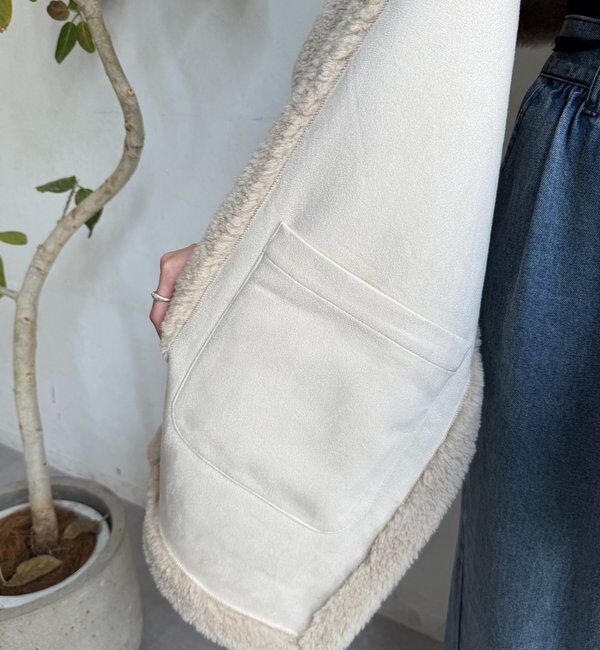  「ボアリバーシブルストール」|マフラー|