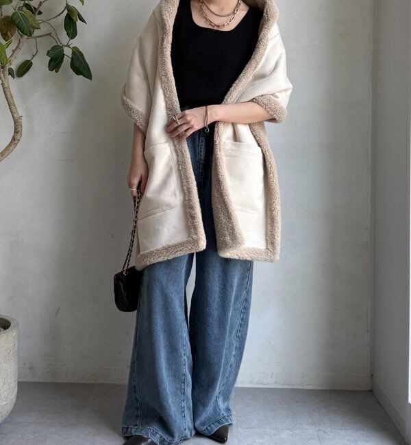  「ボアリバーシブルストール」|マフラー|