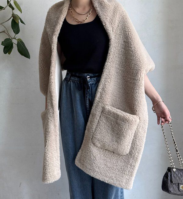  「ボアリバーシブルストール」|マフラー|