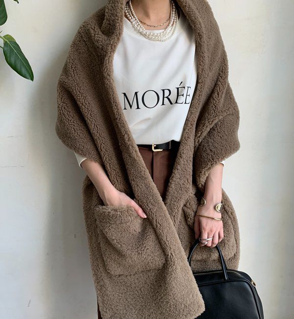  「ボアリバーシブルストール」|マフラー|