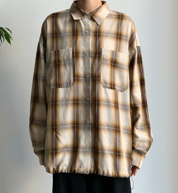  「オンブレチェックドロストシャツ」|シャツ・ブラウス|