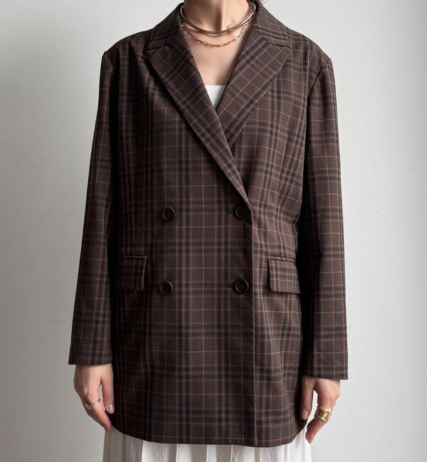  「チェックダブルジャケット」|テーラードジャケット|