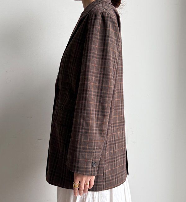  「チェックダブルジャケット」|テーラードジャケット|
