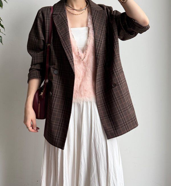  「チェックダブルジャケット」|テーラードジャケット|