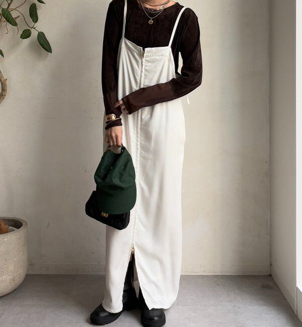  「【新色追加】チュールフロッキーシアー切替TEE」|Tシャツ・カットソー|