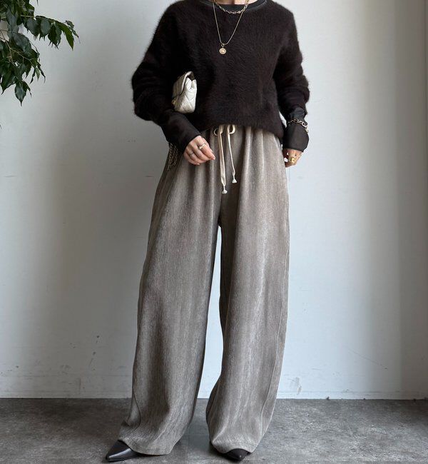  「【新色追加】チュールフロッキーシアー切替TEE」|Tシャツ・カットソー|