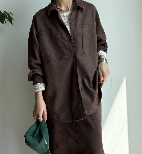  「スウェードダンボールシャツ」|シャツ・ブラウス|
