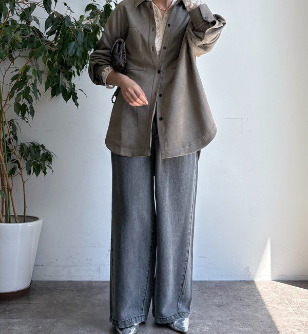  「スウェードダンボールシャツ」|シャツ・ブラウス|