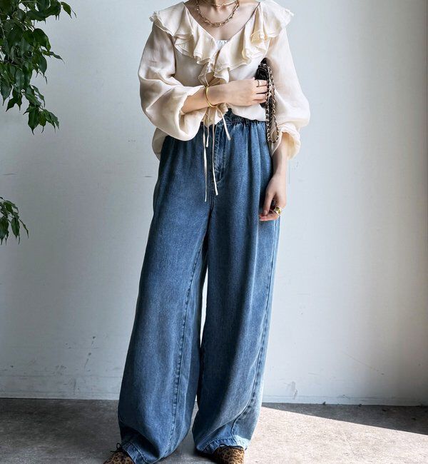  「キュプラフリルブラウス」|シャツ・ブラウス|