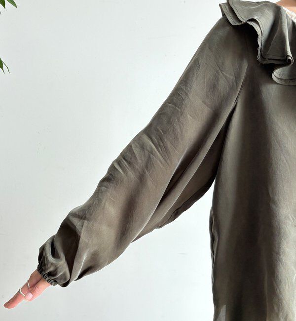  「キュプラフリルブラウス」|シャツ・ブラウス|