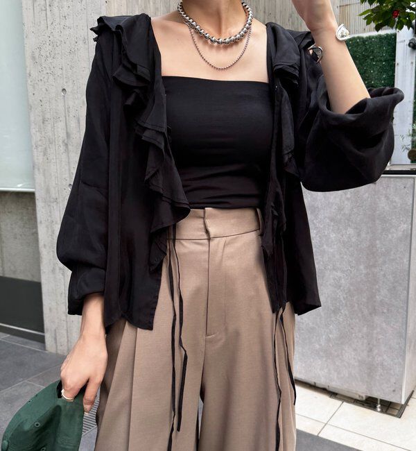  「キュプラフリルブラウス」|シャツ・ブラウス|