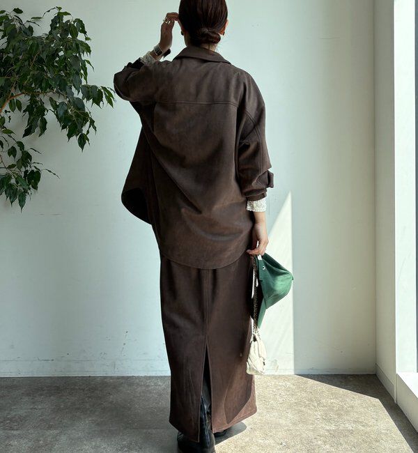  「スウェードダンボールIラインスカート」|スカート|