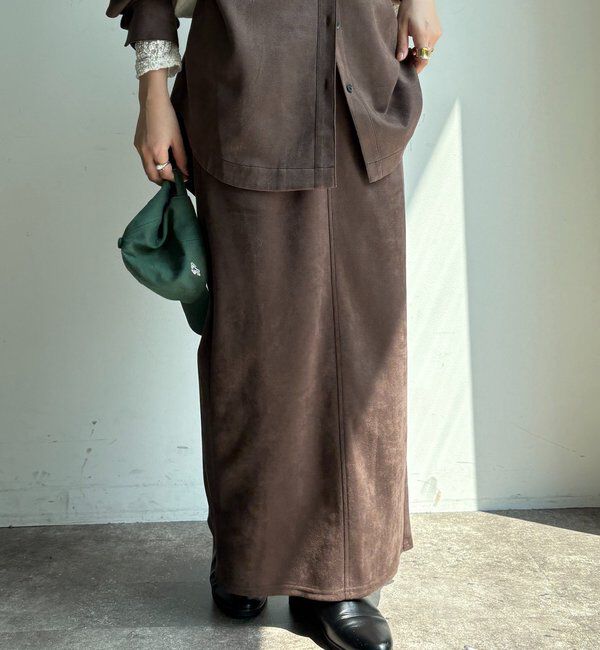  「スウェードダンボールIラインスカート」|スカート|