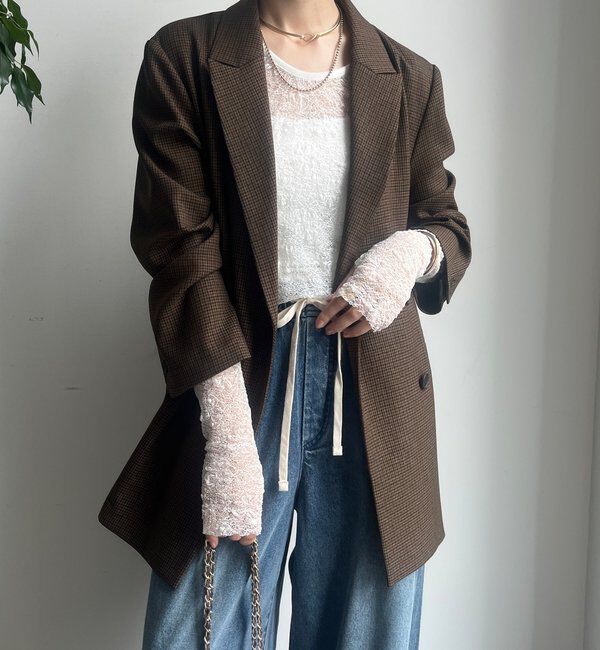  「レースロングスリーブトップス」|Tシャツ・カットソー|