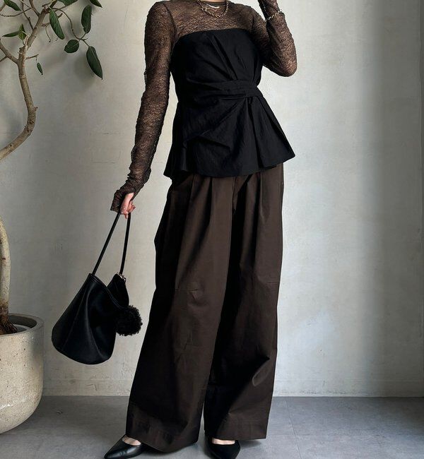  「レースロングスリーブトップス」|Tシャツ・カットソー|