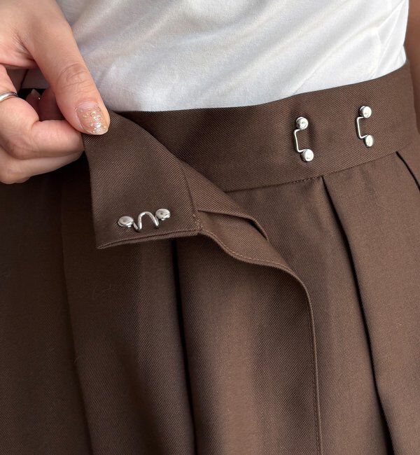  「ミドル丈プリーツスカート」|スカート|