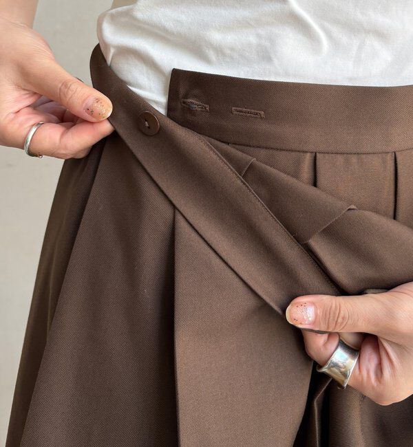  「ミドル丈プリーツスカート」|スカート|