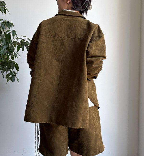  「【セットアップ対応】フェイクスエードジャケット」|ブルゾン・スタジャン|